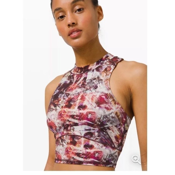 Lululemon Everlux And Mesh Cropped Tank Top 8 - Picture 2 of 13